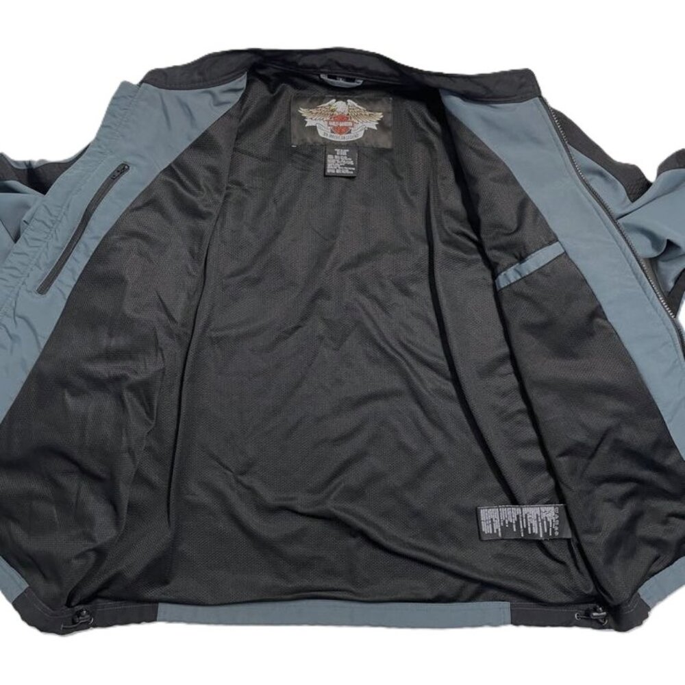 Harley-Davidson Jacket Mens Large Nylon Full Zip Pockets 97533-10VM 2009 Vtg - Picture 7 of 15